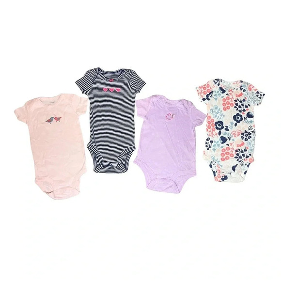 Baby Girl Bodysuit Bundle – Carter’s, Koala Baby & Baby Starters – 5-Piece Set - Picture 7 of 7